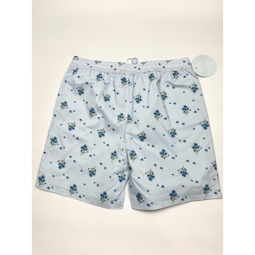 Hill House The Tiny Leo Girls Size 9/10Y Blue Ditsy Floral Shorts NWT